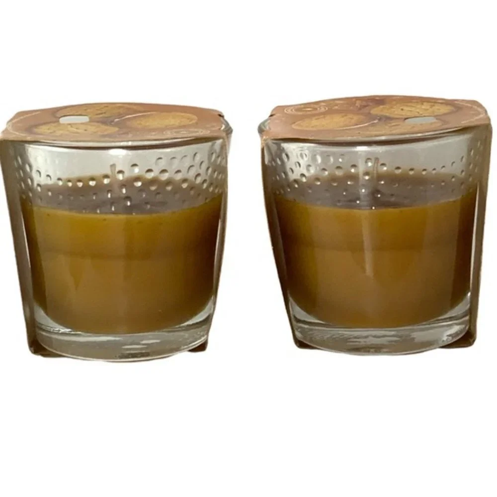 Holiday Jar Candles 2 Christmas Scent Cookie Caramel Rush Infused Essential Oils